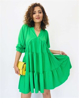 Yeşil Viskon Elbise
